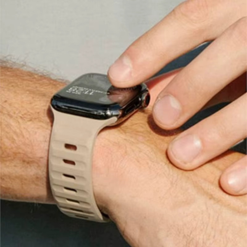 Smartwatch-Armband Silikon, Weiß, Unisex - Bild 4