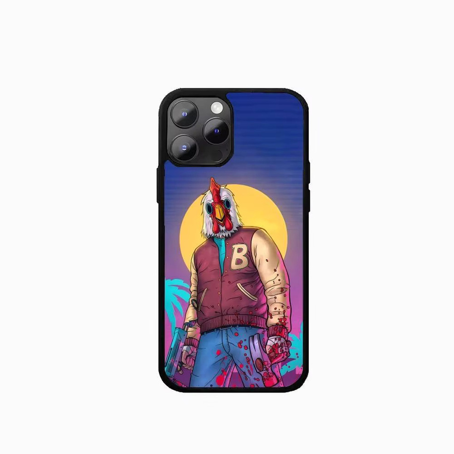 Hotline Miami Anime Handyhülle für Apple iPhone 11-16 Pro Max, bunt und rutschfest mit Anti-Fingerabdruck-Beschichtung - Bild 4