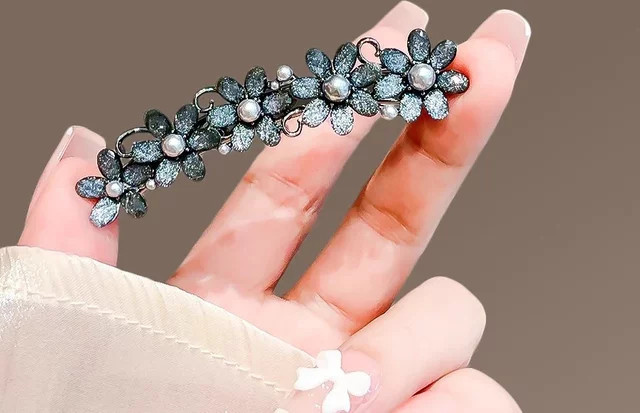 HIYAYZ Haarnadel Blume, Perle, Legierung, Damen - Bild 1