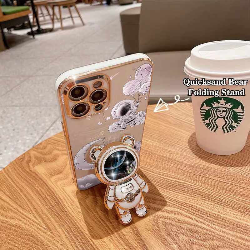 Quicksand Astronaut Handyhülle für Xiaomi Mi 13 12S Ultra 13 Pro 11T Ultra 12 12T 11 11 Lite 10T 9 Pro in Pink - Bild 1