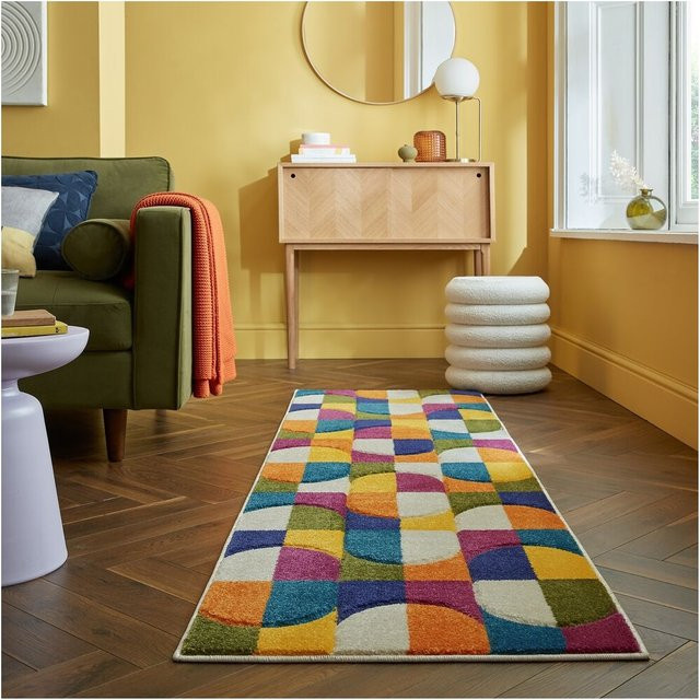 Geometrischer Läufer QUAGGY von Kadima Design in Bunt im Retro-Stil, Breite: 66 cm, Länge: 300 cm - Bild 1