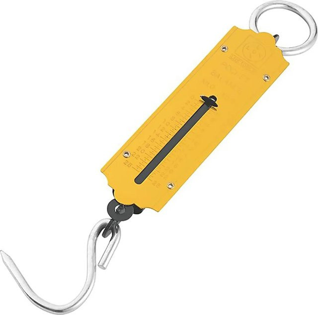 LUX-TOOLS Taschenfederwaage in Gelb mit 25 kg Kapazität - Bild 1