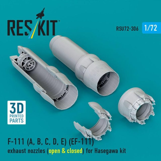 Hasegawa F-111 Exhaust nozzles, 3D Printed - Bild 1