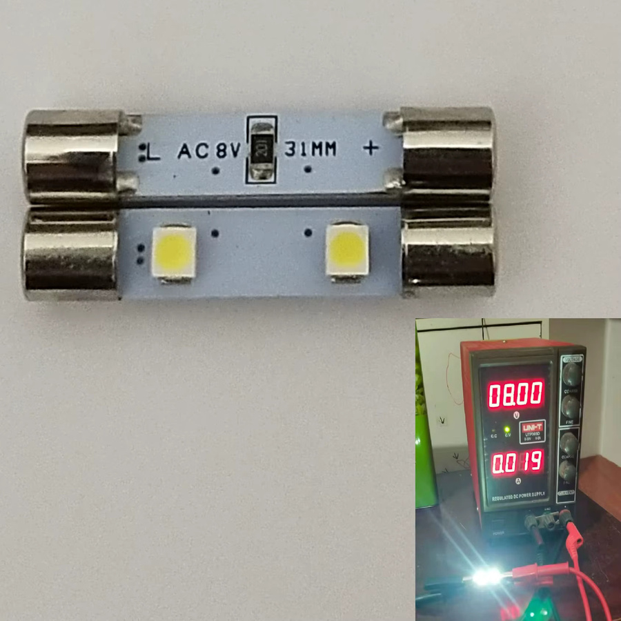 LED-Lampen-Kit für Marantz Modell 2010 und 2015 mit kühlem weißem Sicherungslicht, Bi-Pin-FM-Anzeige und vorverdrahteter Zifferblattskala in Weiß und Blau - Bild 3
