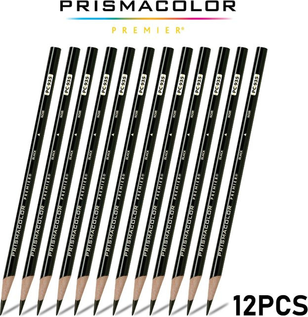 Prismacolor Premier Buntstifte 12er-Pack mit weichem Kern für professionelle Malerei und Zeichnung in Schwarz und Weiß - Bild 1