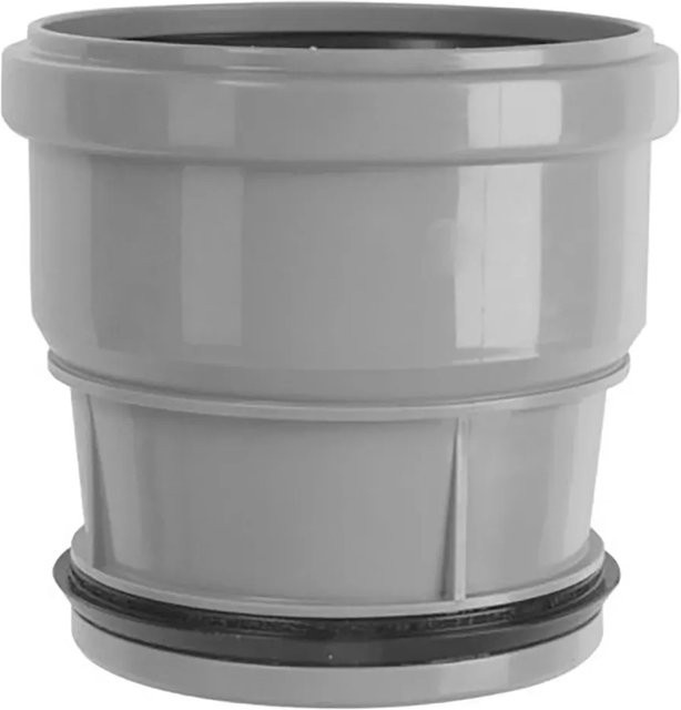 Airfit PP-Steckmuffe DN 110/110 für HT und KG in Grau - Bild 1