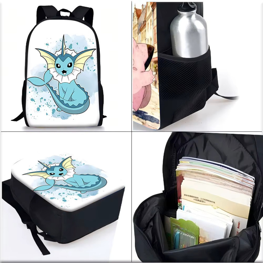 Potdemiel Pokémon Kindertaschen-Set Vaporeon in Blau mit Rucksack, Lunchbox und Stifteetui - Bild 3