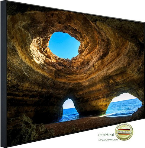 papermoon Infrarotheizung EcoHeat Höhle in der Benagil mit Matt-Effekt in Bunt, App-Steuerung und Überhitzungsschutz - Bild 1
