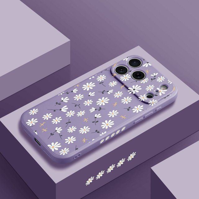 Little Daisy Handyhülle Lila für iPhone 17 Pro Max 16 15 14 13 12 11 und weitere Modelle aus TPU - Bild 1