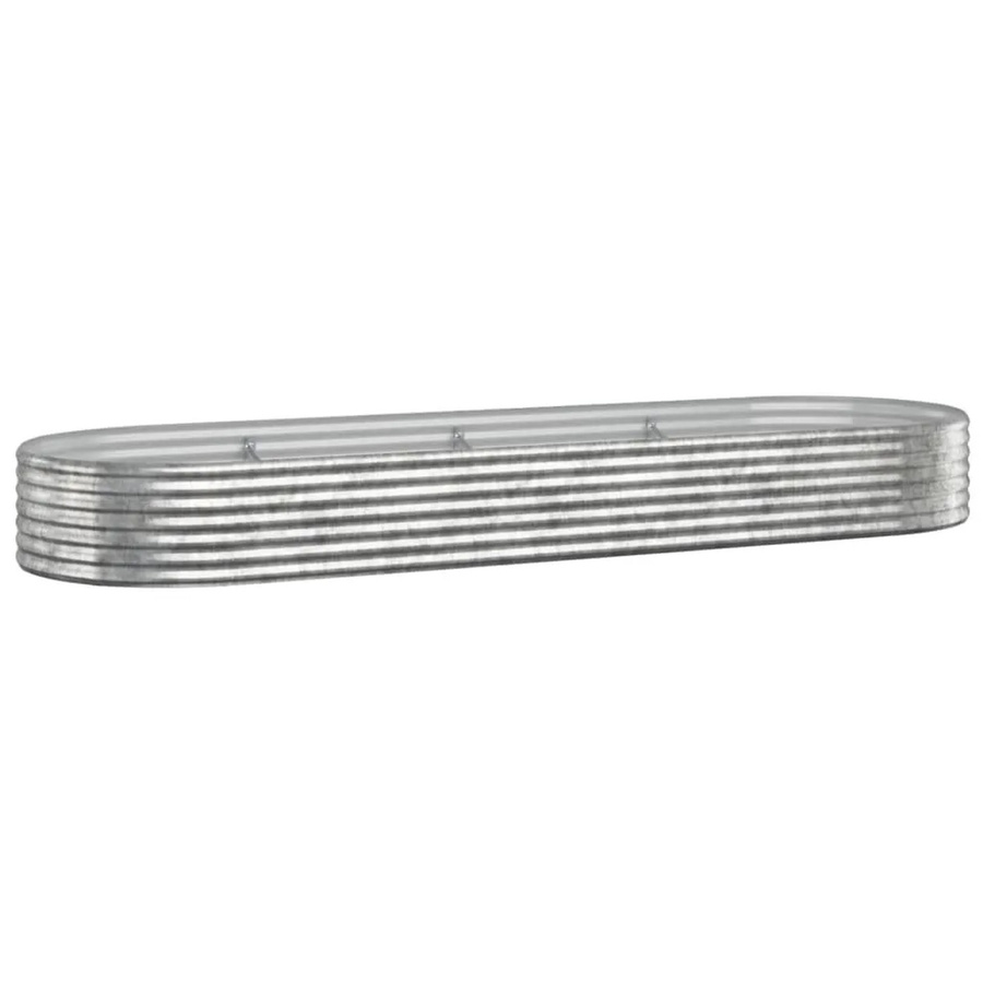 Furnicato Hochbeet aus verzinktem Stahl in Silber, B/T/H: 322 x 100 x 36 cm - Bild 2