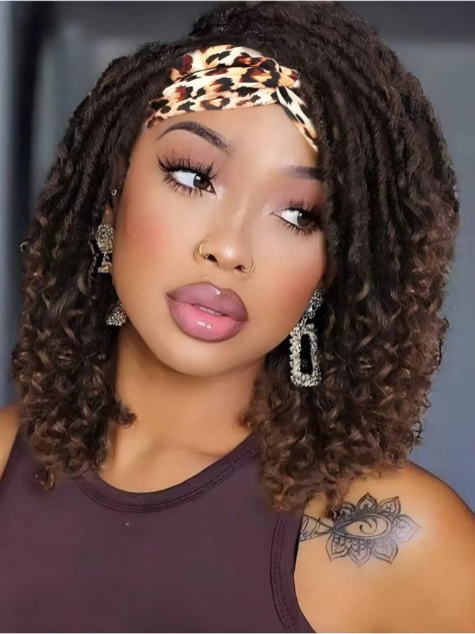 Inspiration Fashion Synthetische Dreadlock-Perücke für Damen, 16 Zoll, lockige Enden - Bild 4