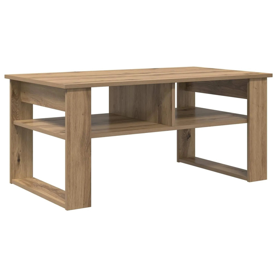 vidaXL Couchtisch Artisan-Eiche in Braun, moderner Couchtisch aus Holzwerkstoff, B/T/H: 96 x 54 x 44 cm - Bild 2