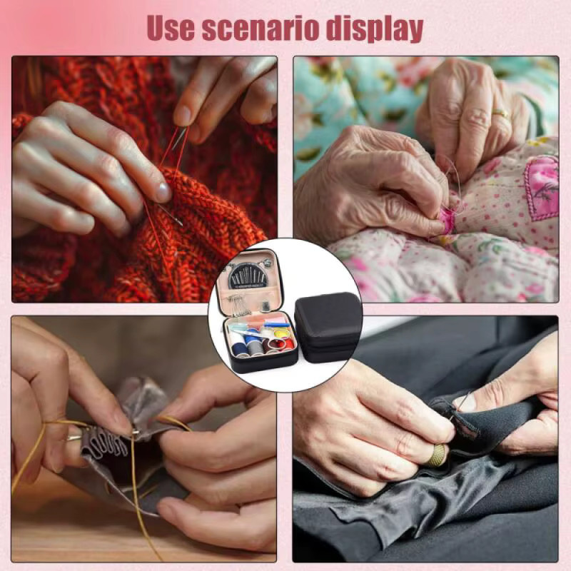 18-teiliges Multifunktionales Nähset in Weiß für Handquilten, Nähen und Stickerei als DIY-Nähwerkzeug-Box-Set - Bild 3