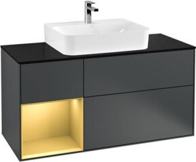 V&B Waschtischunterschrank Finion mit Wandbeleuchtung, Lackiert, Breite: 120 cm, Tiefe: 50,1 cm, Höhe: 50,1 cm - Bild 1