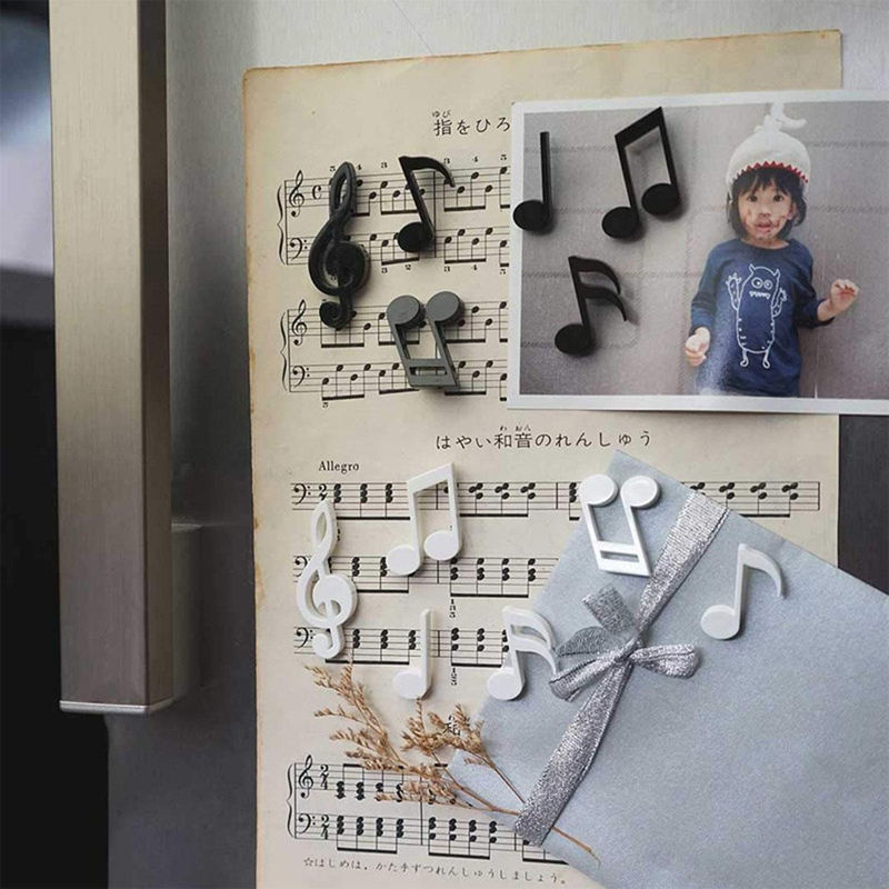 6er Set Musiknote Kühlschrankmagnete als magnetische Foto-Nachrichtenaufkleber und Notizhalter für Küche und Büro von Kitchen Goods - Bild 3