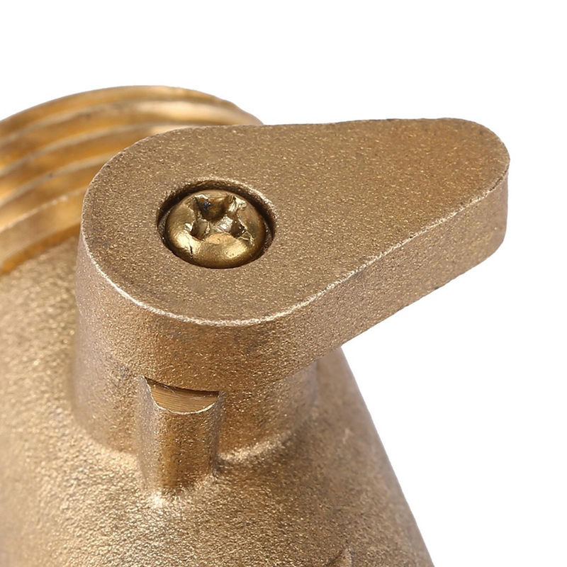 TOMTOP JMS 2-Wege-Ventil-Schlauchsplitter aus Messing in Gold, 3/4 Zoll Anschluss für Gartenbewässerung - Bild 3