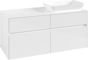 V&B Waschtischunterschrank Collaro in Glossy White mit Waschbeckenanschluss rechts, B/T/H: 120 x 54,8 x 50 cm - Bild 1