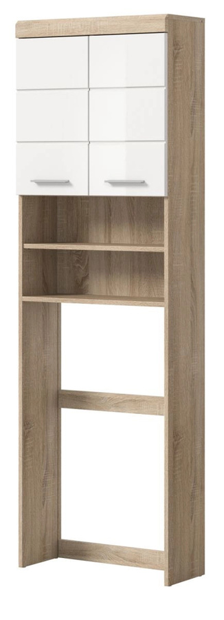 Inn.Furn Waschmaschinenschrank Mambo in Weiß Hochglanz und Eiche, B/T/H: 63 x 24 x 191 cm - Bild 5