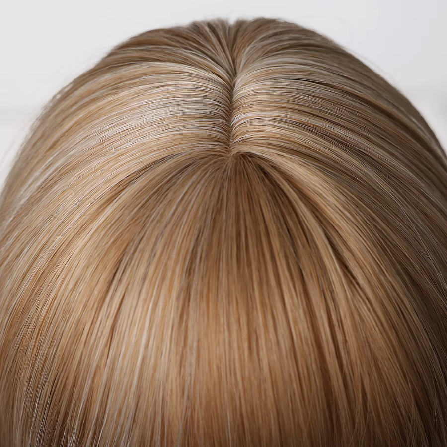 EASIHAIR Perücke, hellbraun blonde Synthetik, kurzer Bob mit Pony, Damen - Bild 3