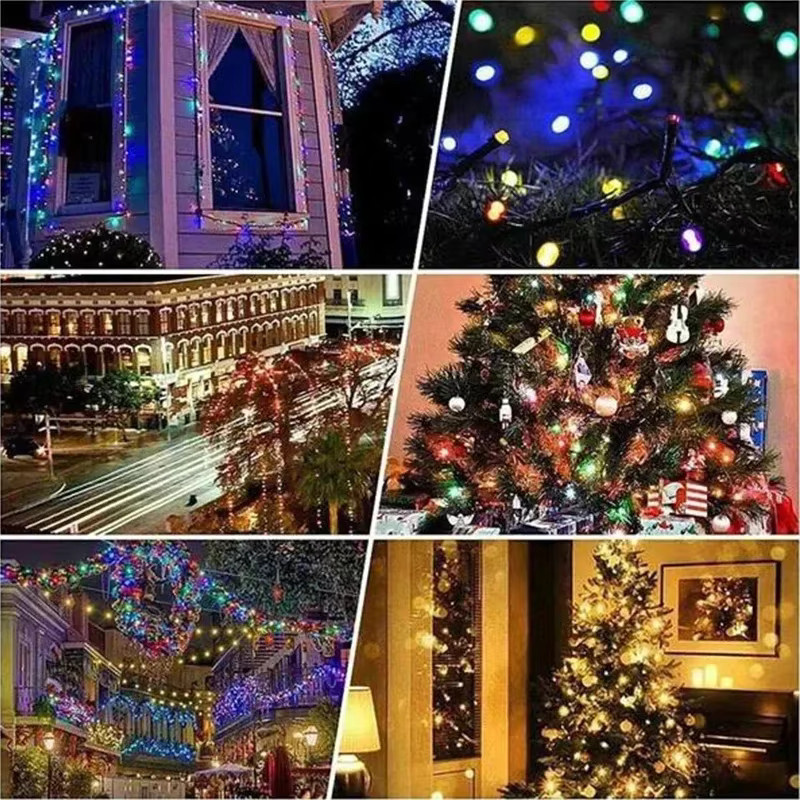 Super-Cheese Solar LED Lichterkette Outdoor mit 8 Modi, Warmweiß, Wasserdichte Garten-Lichterkette für Weihnachten und Party - Bild 4