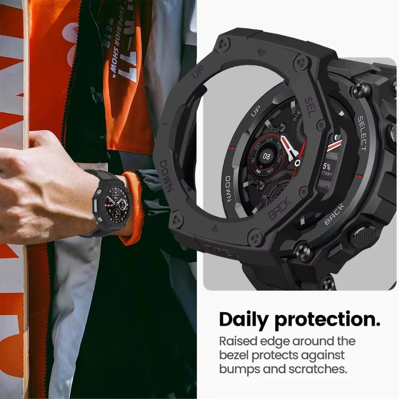 CAOWTAN Schutzhülle für Amazfit T-Rex 3, Schwarz - Bild 6