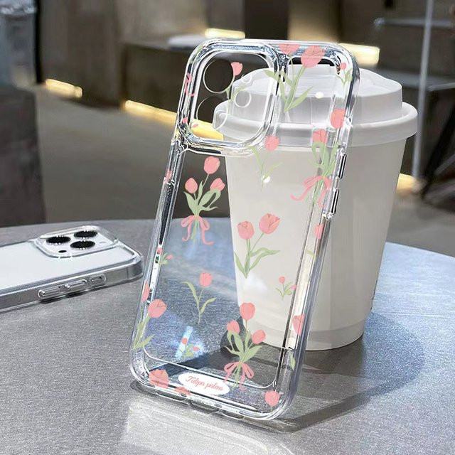 Transparente Handyhülle mit Blumenmuster für Samsung Galaxy S26 Ultra, S25 Ultra, S24, S23, A56, A36, A35, A55, A54, A25, A26, A17, A07, A16, A37 - Bild 1