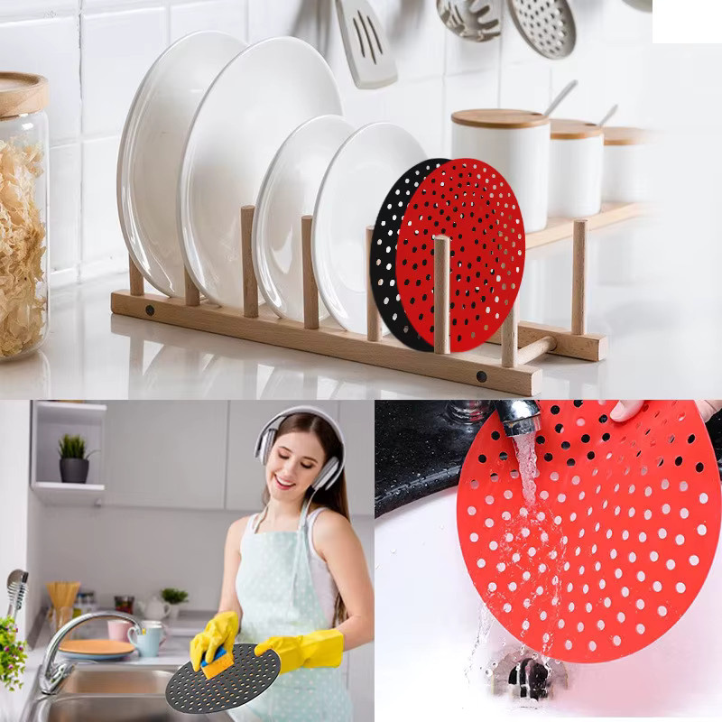 YS00032 Antihaft-Backmatte aus Silikon für Air Fryer in Schwarz - Bild 5