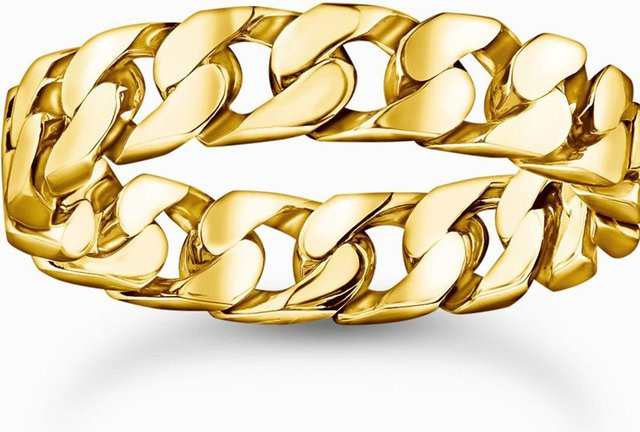 Thomas Sabo Ring, Kettenglieder vergoldet, Unisex - Bild 1