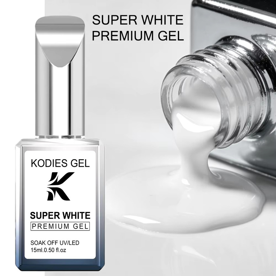 KODIES Gel Nagellack Super White, Glänzend - Bild 2
