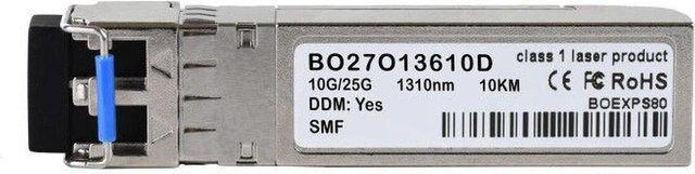 BlueOptics SFP28 Transceiver BO27O13610D kompatibel mit Cisco, 10G/25GBASE-LR, LC-Duplex, Singlemode Fiber, 1310nm, 10KM, DDM, Farbe: Silber - Bild 1