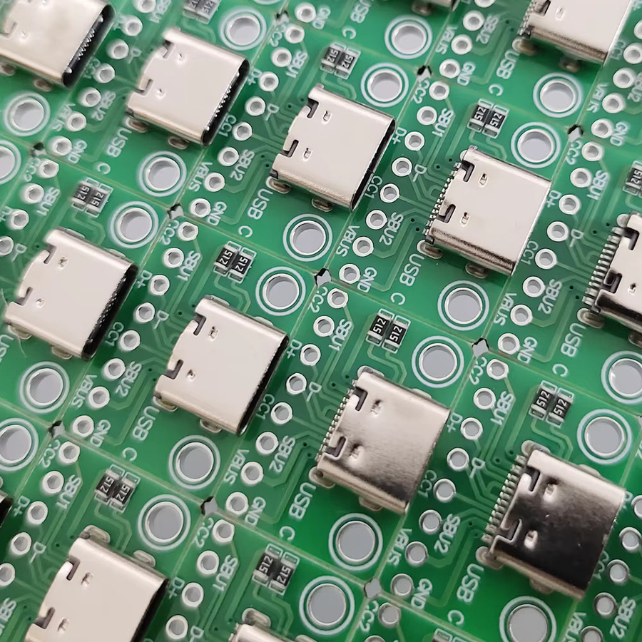 USB Typ-C Adapterplatine Dual Widerstand 5,1 kOhm 16Pin auf 8Pin in Grün - Bild 3