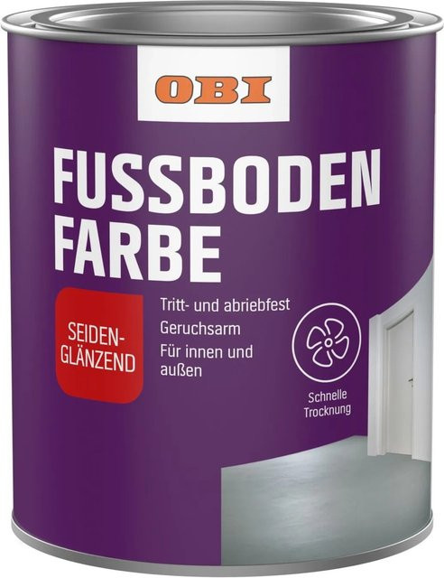 OBI Fußbodenfarbe Anthrazitgrau Ral 7016 wasserbasiert seidenglänzend 750 ml - Bild 1