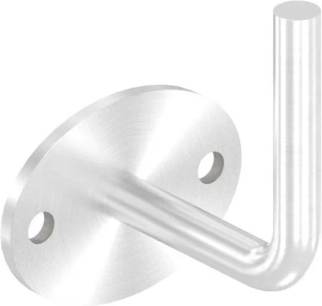 FeNau Handlaufhalter aus Edelstahl in Silber, Wandmontage, Ø 12 mm, B/H/T: 75 x 55 x 4 mm - Bild 1