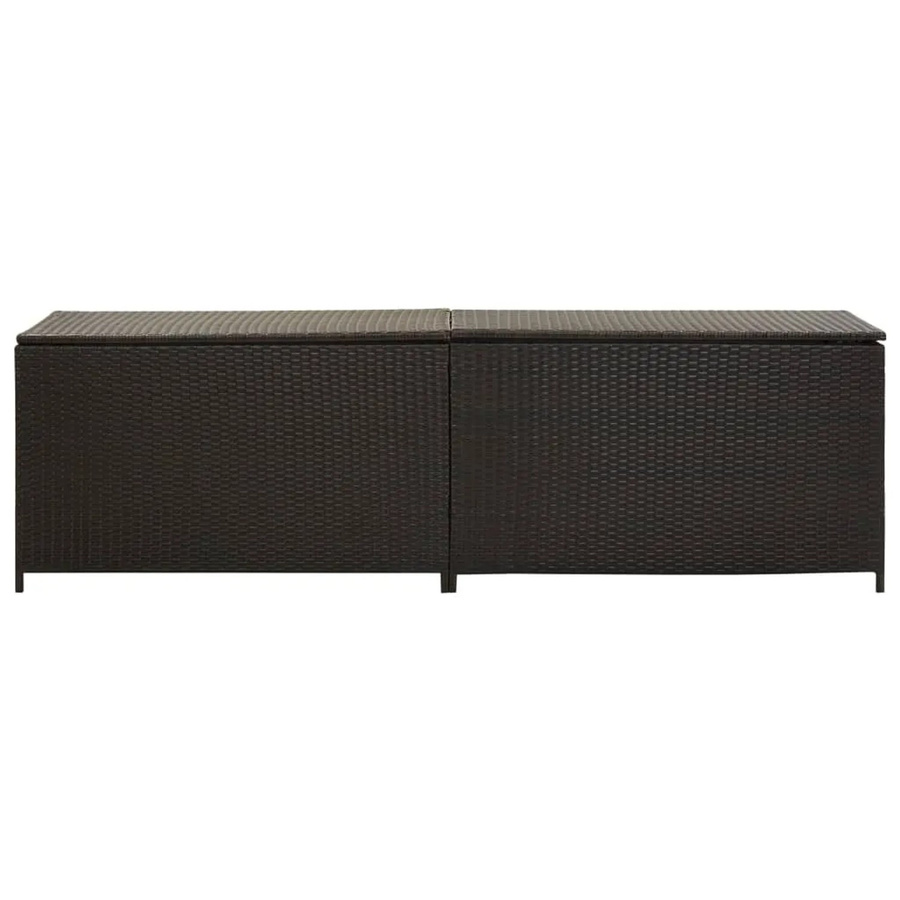 vidaXL Gartenbox aus Poly Rattan in Braun, B/T/H: 200 x 50 x 60 cm - Bild 2