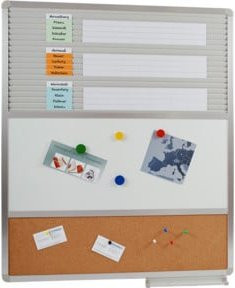 Eichner Mehrzwecktafel Whiteboard in Hellgrau mit Alu-Rahmen - Bild 1