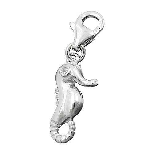 SIGO Charm Seepferdchen, 925 Silber, Zirkonia, Unisex - Bild 1