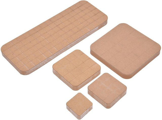 GoolRC Set aus 5 Stück transparente Acryl-Stempelblöcke mit runden Ecken in Beige - Bild 1