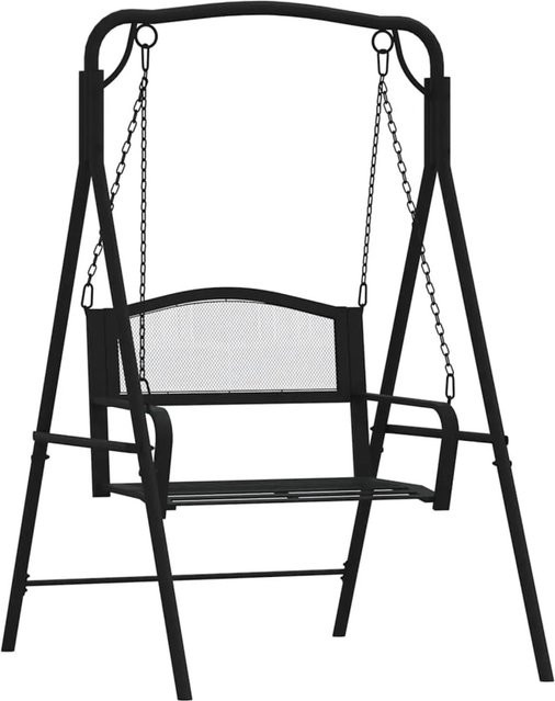 Hollywoodschaukel furnicato aus Stahl in Schwarz, B/T/H: 124 x 117 x 168 cm - Bild 1