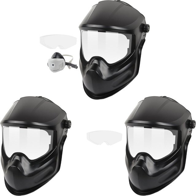 Schweißermaske mit verstellbarer Kappe als Schweißhelm für Lichtbogen- und Elektroschweißen in Schwarz - Bild 1