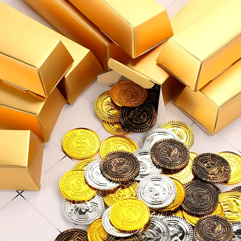 Goldene Bar-Süßigkeitsschachteln aus Papier für Hochzeiten, Geburtstage und Partys - Bild 3