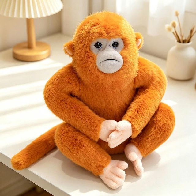 Yiran toy Goldener Affe Puppe Plüschtier, 30cm, ab 14 Jahren - Bild 1
