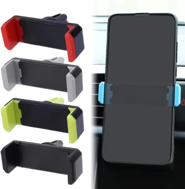 Universeller Autotelefonhalter mit 360 Grad Rotation für die Lüftung in Gelb, passend für iPhone, Samsung und Xiaomi zur GPS Navigation - Bild 1
