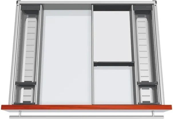Blum Besteckeinsatz Orga-Line Facheinteilungs-Set für Korpusbreite 601-699 mm, Nennlänge 550 mm, Grau - Bild 1
