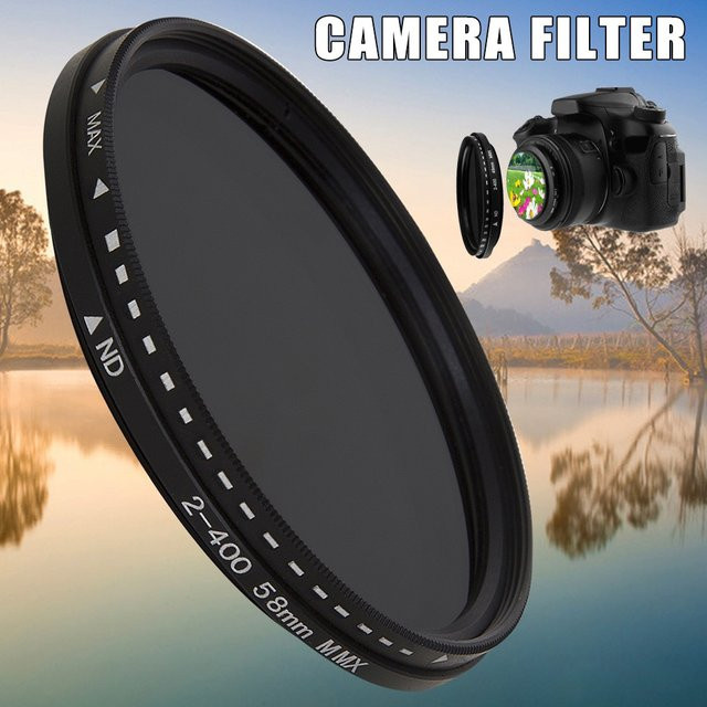 Etmakit Variabler ND-Filter ND2 bis ND400 in Schwarz für Kameraobjektive 37–82 mm - Bild 1
