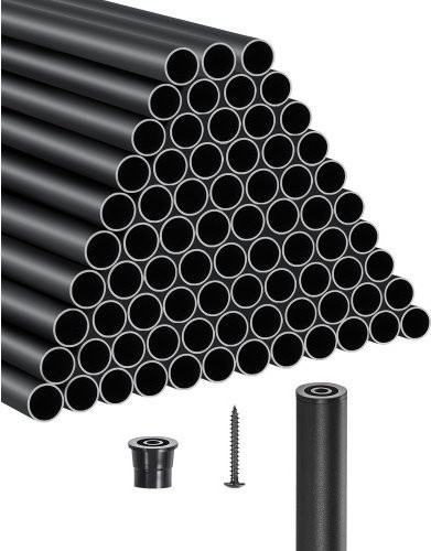 VEVOR Geländerstab Set aus Aluminium, 101er-Set, runde Treppenbaluster in Mattschwarz, Höhe: 91,4 cm - Bild 1
