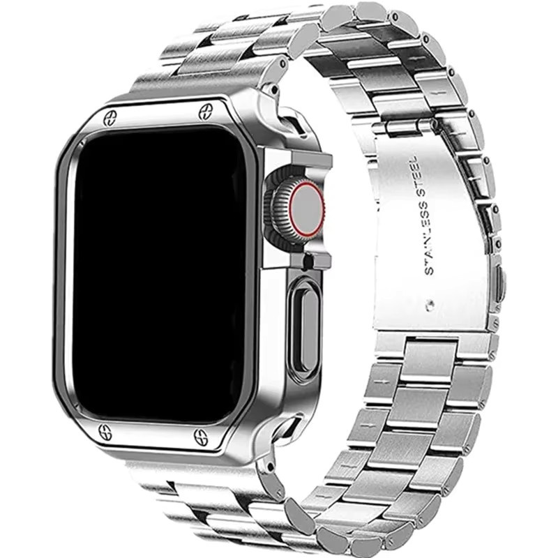 JBAILI Uhrenarmband Edelstahl, TPU-Schutzhülle, Unisex - Bild 2
