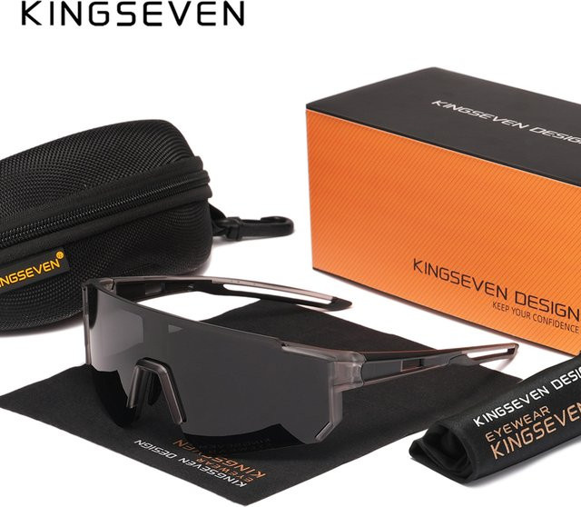 KINGSEVEN Sportsonnenbrille, Unisex, Vollrand, Kunststoff - Bild 1