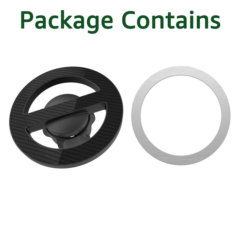iBudim Magnetischer Ring-Handyhalter für MagSafe iPhone Xiaomi in Schwarz mit 17mm Kugelhalterbasis - Bild 5