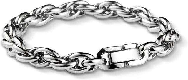 Rui Di Armband Edelstahl, Cuban Link, 7mm, 19cm, Schwarz, Herren - Bild 1