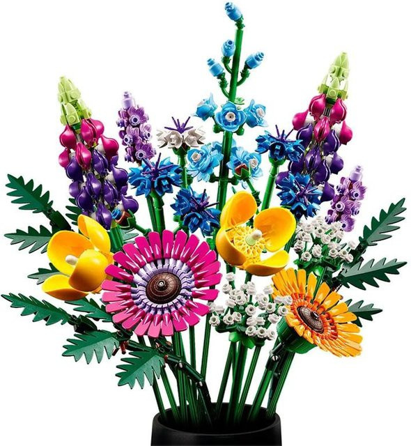 Künstliche Rosen und Chrysanthemen als dekoratives Blumenbouquet in Multicolour für deine Tischdekoration - Bild 1